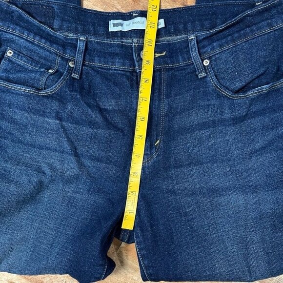 Levis 515 Bootcut Jeans Womens 10 32x32 Flare Mid‎ Rise Dark Wash - Picture 9 of 12